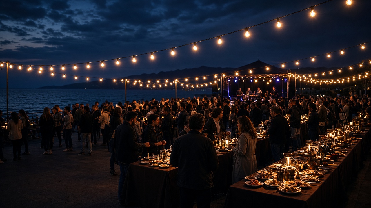 Akşam festival meydanı